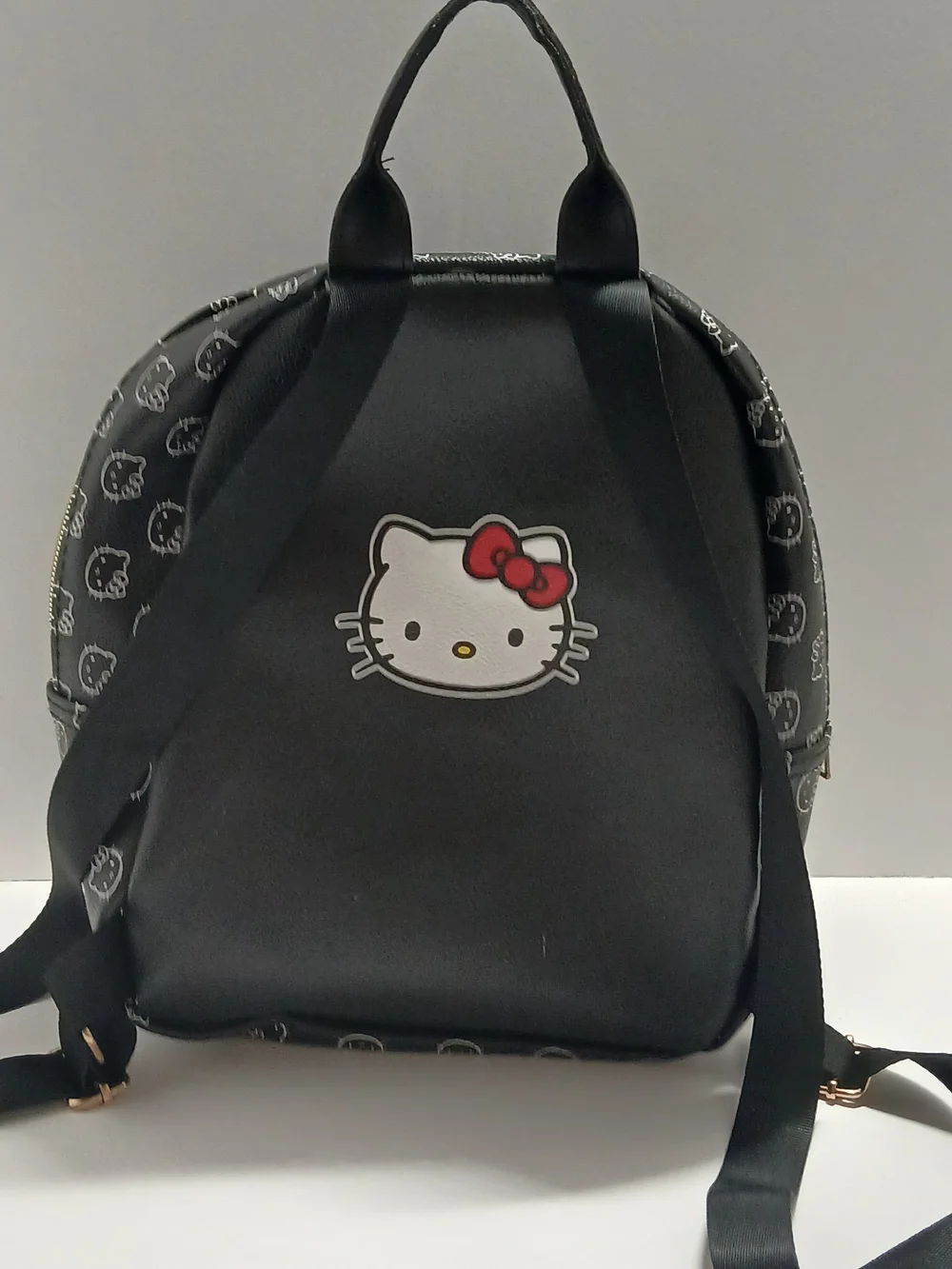 Hello Kitty Black Mini Backpack with Red Bow